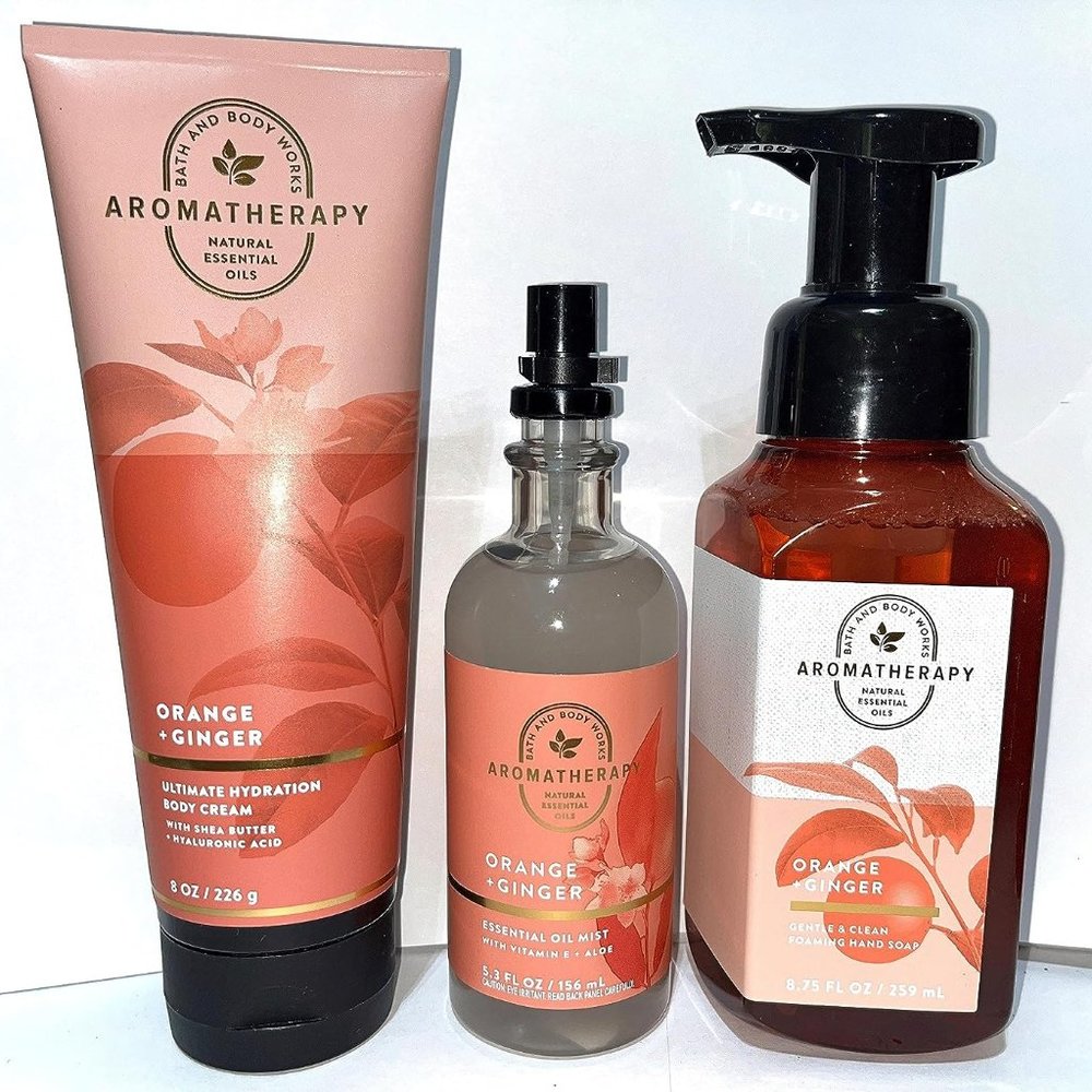 Bath & Body Works Aromatherapy Orange Ginger Energy Gift Set Bundle